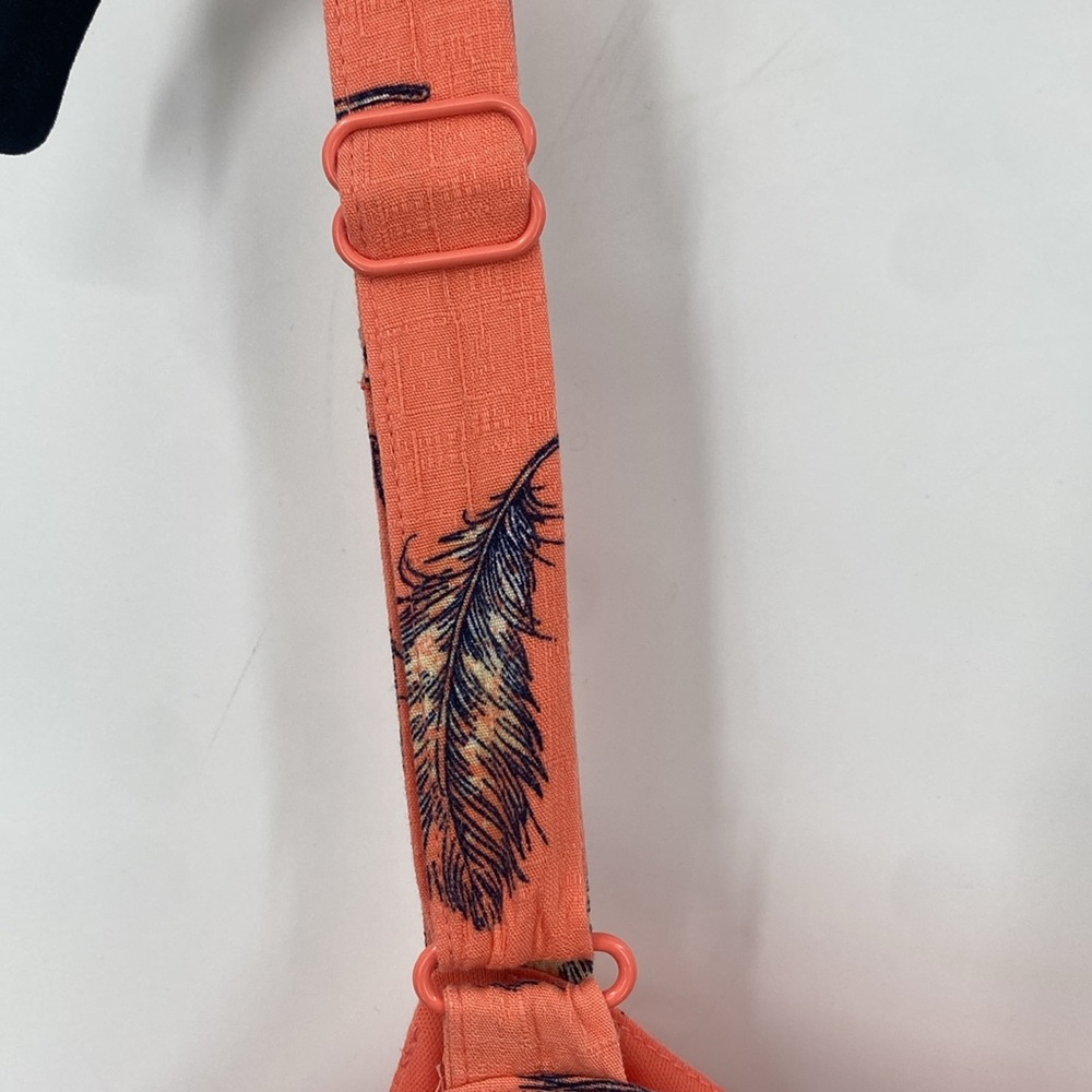 Torrid Cross Hatch Pinafore Midi Skater Dress Feather Coral Print Plus Size 1X - Picture 14 of 14